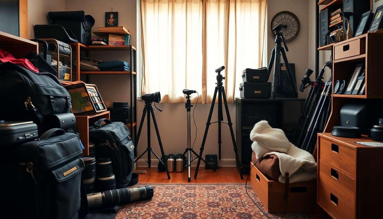 Accessoires de rangement pour photographe