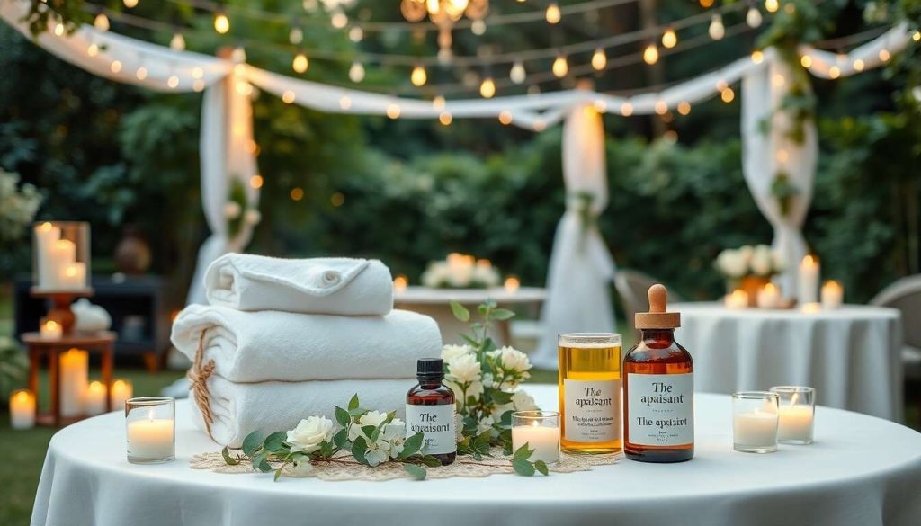 Sélectionner des produits bien-être pour un mariage relaxant