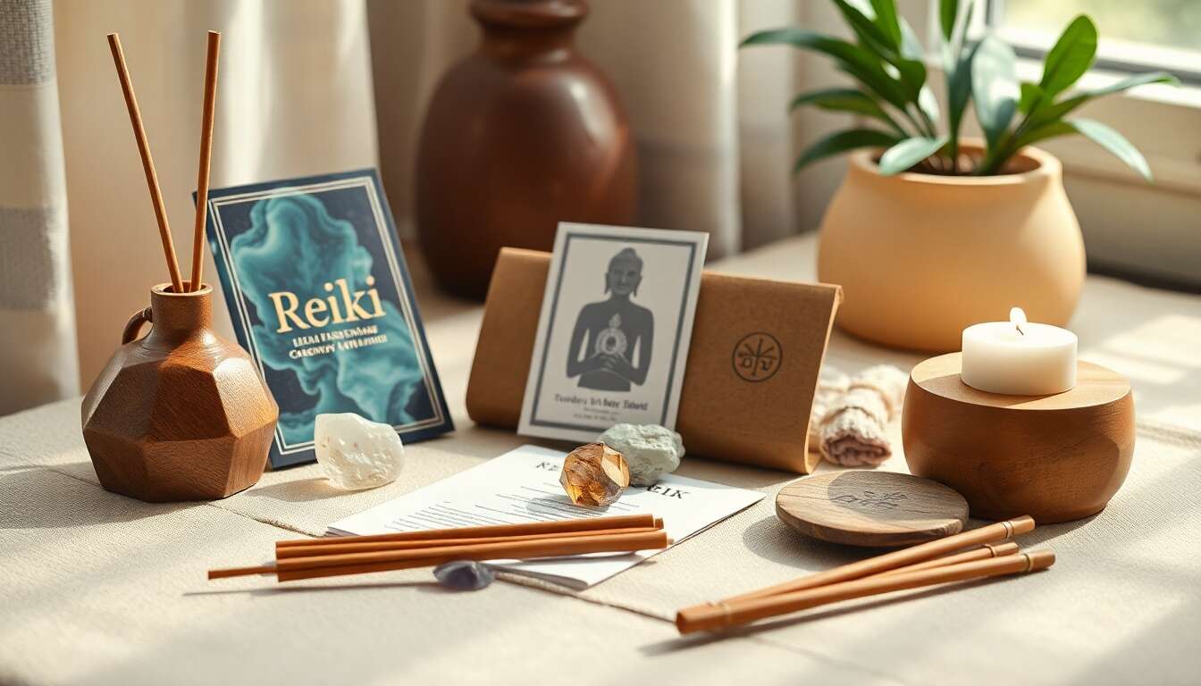 Composition d'un coffret découverte reiki
