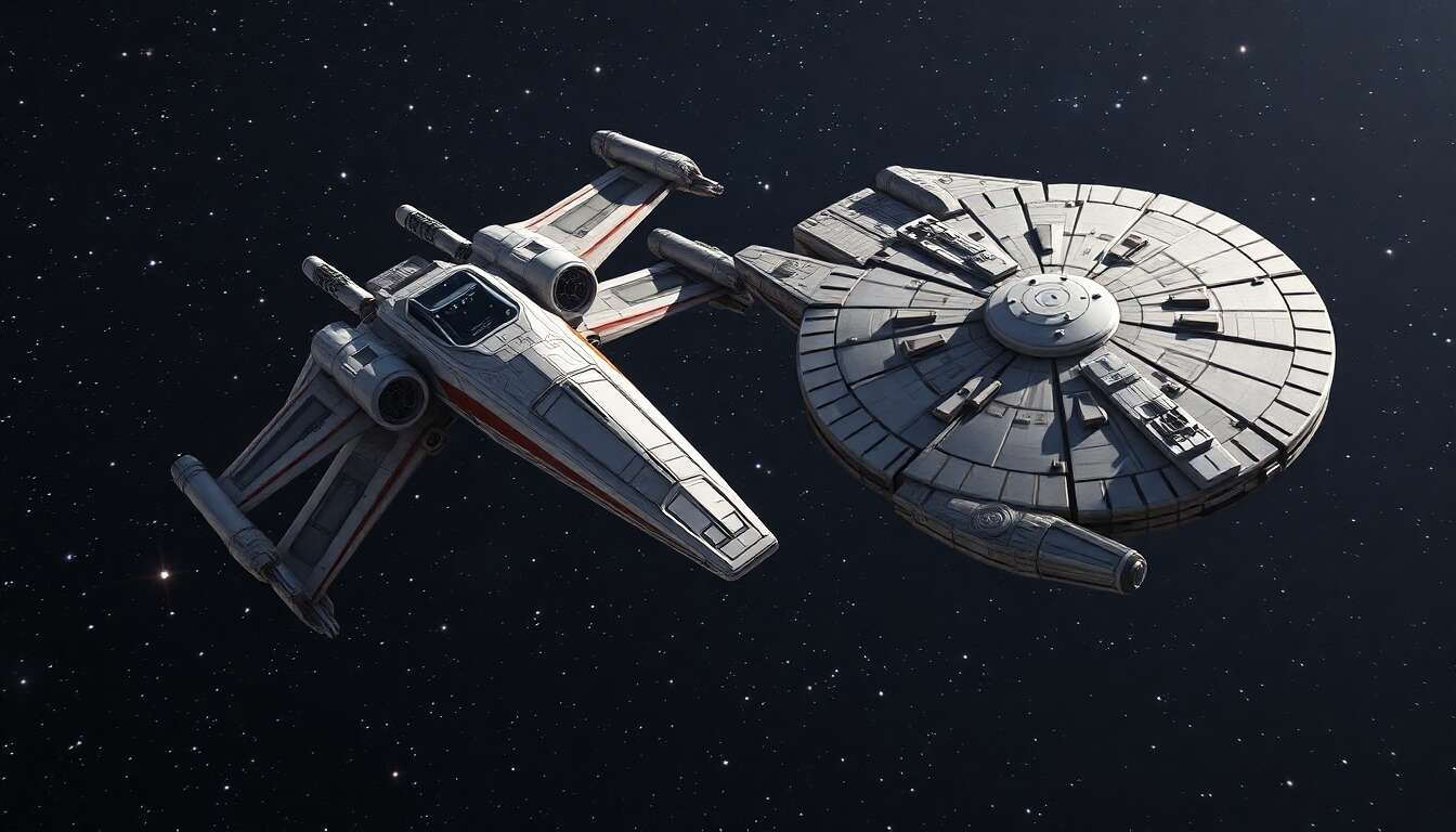 Designs iconiques : x-wing et faucon millenium