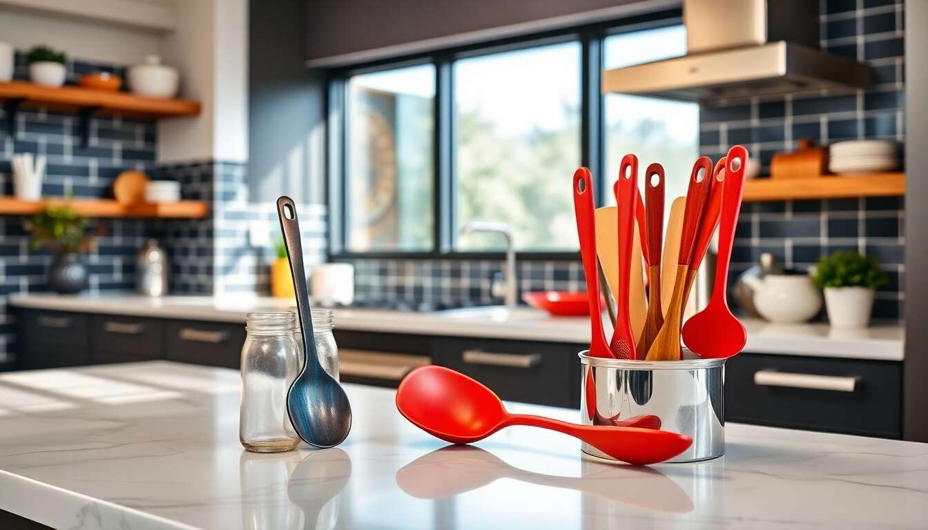 Spatules et louches pour une ma&icirc;trise culinaire