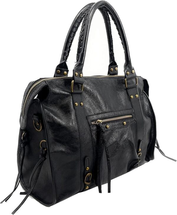 Soleil Chic - Daisy Large Sac à main cuir Femme sac bandoulière en cuir vachette