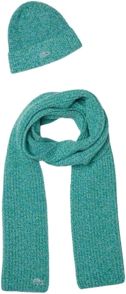 Avis : coffret bonnet et écharpe Lacoste en laine verte