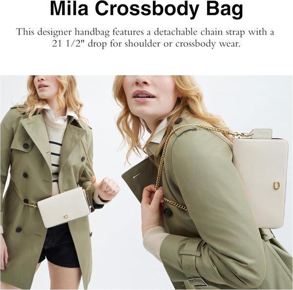 Coach Essential Crossbody, Sac à bandoulière Femmes, B4/Craie