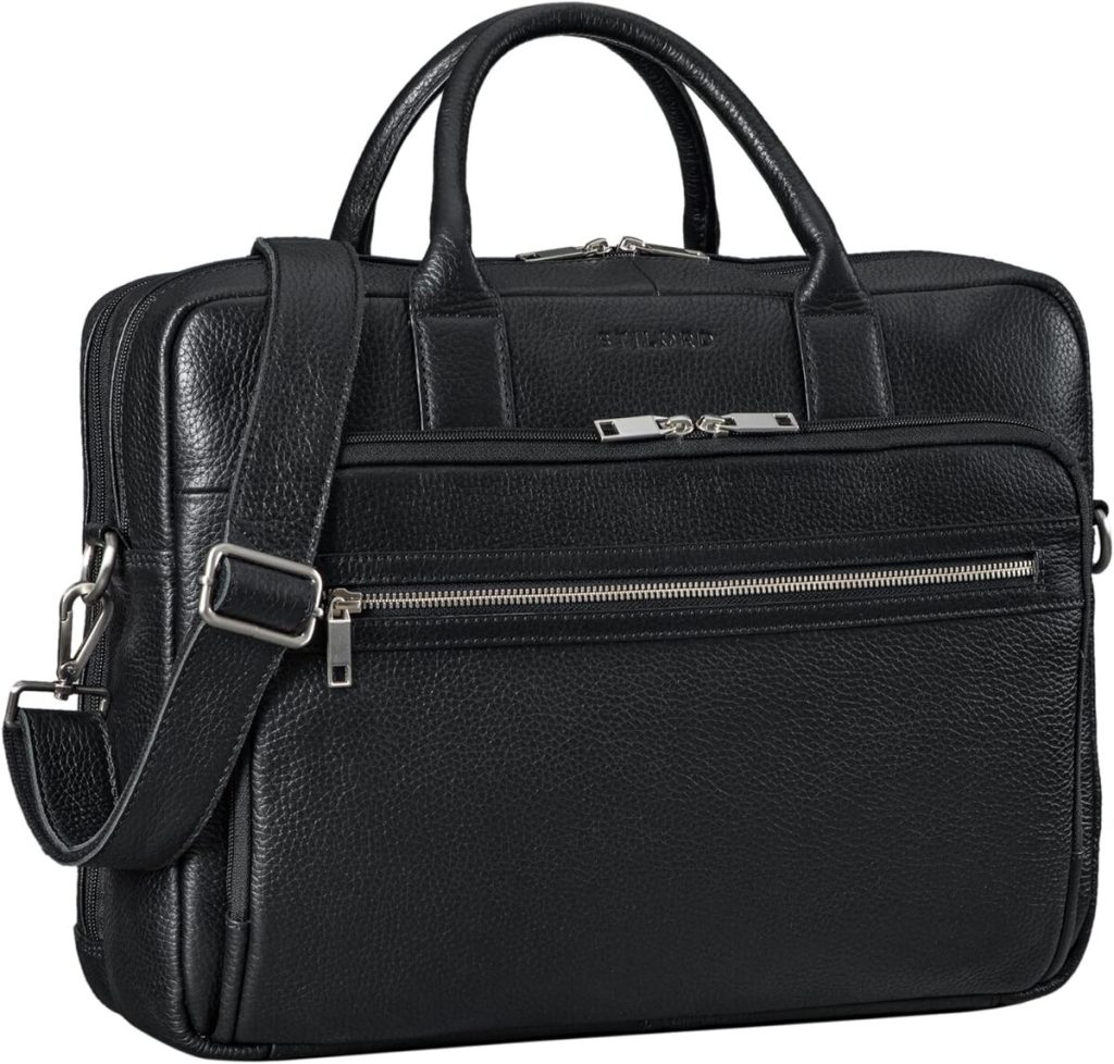 Test de la sacoche professionnelle Stilord Dawson 15.6 pouces en cuir noir
