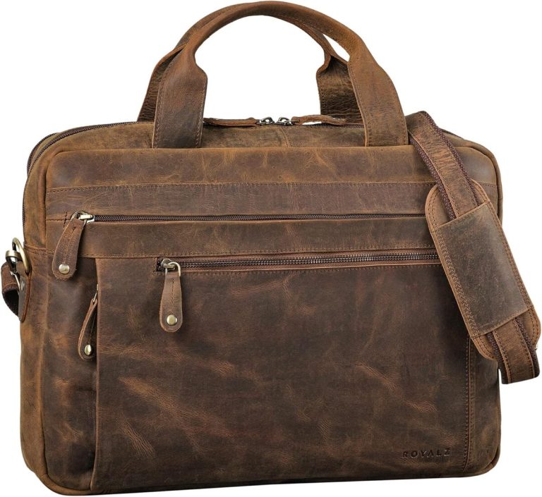 Sac à Bandoulière En Cuir Véritable Homme Femme - Porte-Documents Épaule Bureau Cartable Cuir