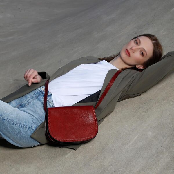 Time Resistance Sac à main bandoulière en cuir - Pour femmes - Sacoche rétro