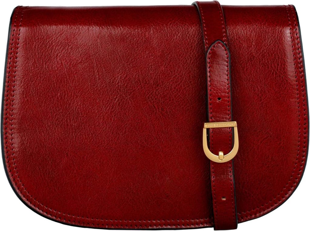 Test du sac à main bandoulière en cuir Time Resistance : style rétro pour femmes