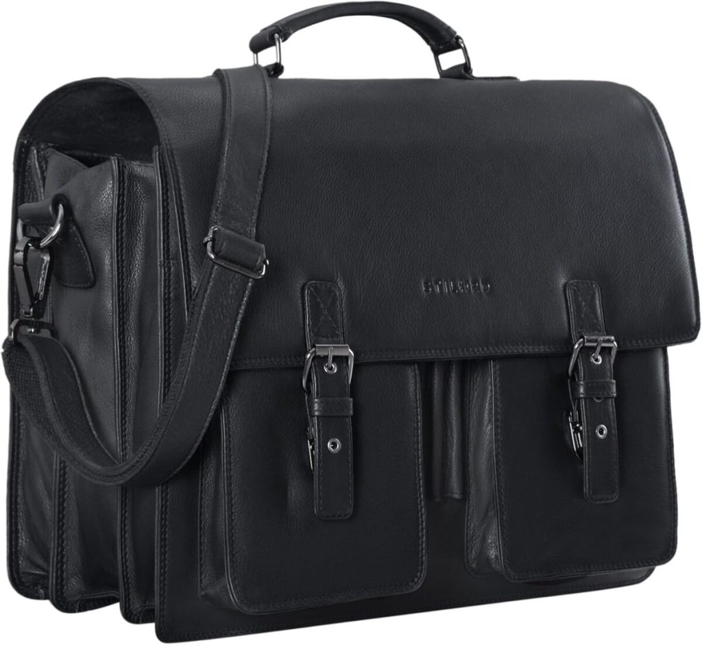 Test du sac serviette en cuir XL STILORD 'Anton