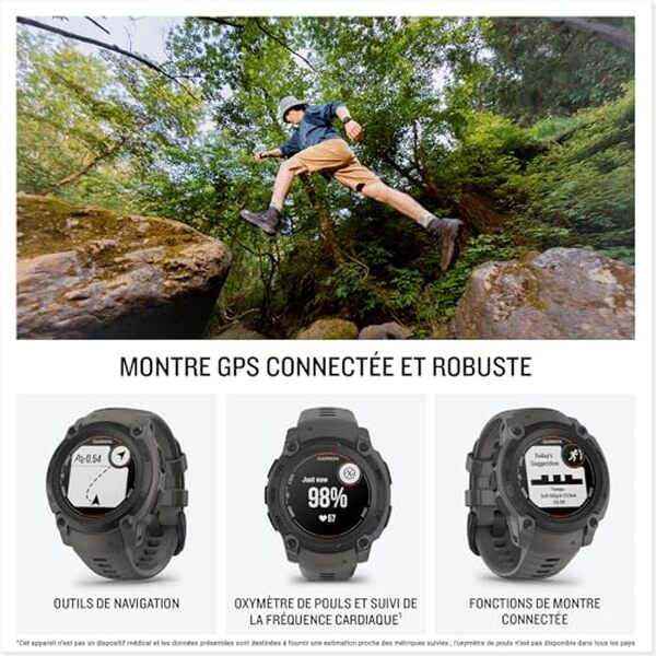 Découvrez la montre GPS Garmin Instinct E, un accessoire de choix pour les aventuriers en quête de robustesse et de connectivité dans un format compact de 40 mm