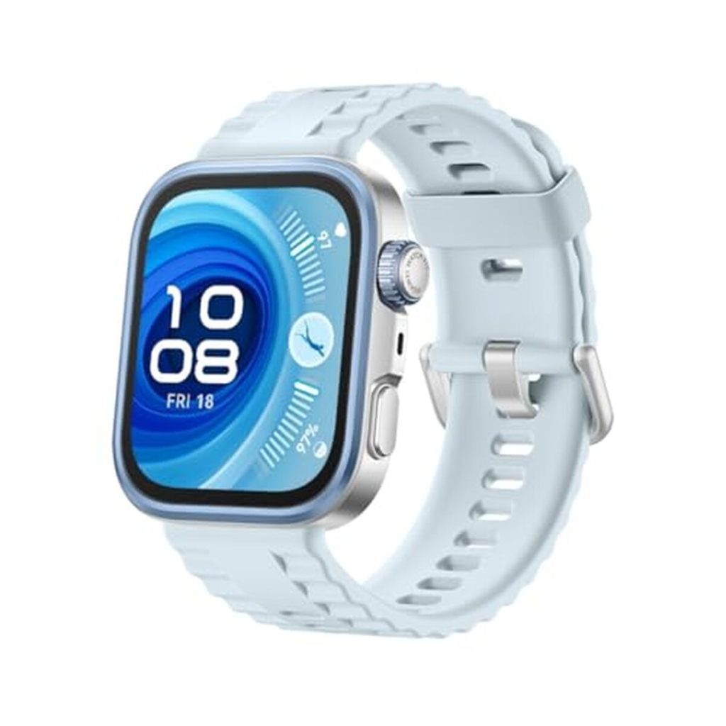 Test de la montre connectée Huawei Watch Fit 4 Pro bleue