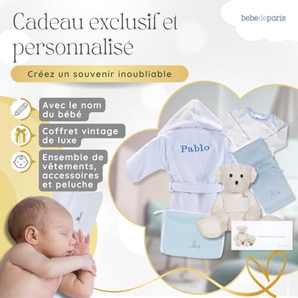 Découvrez notre analyse complète des avantages du peignoir brodé pour bébé et de l'ours en peluche idéal pour un cadeau de naissance inoubliable