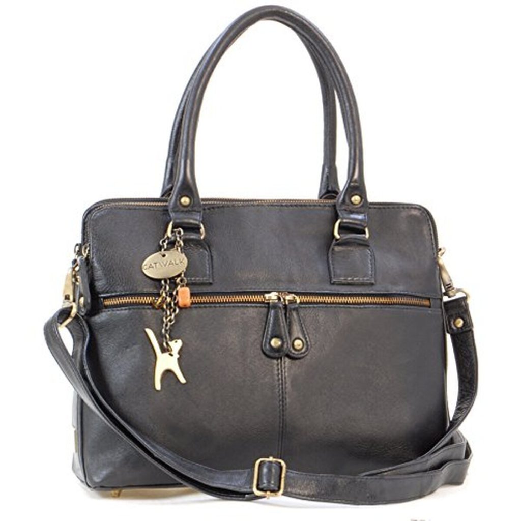 Revue du sac cabas en cuir noir Victoria par Catwalk Collection Handbags
