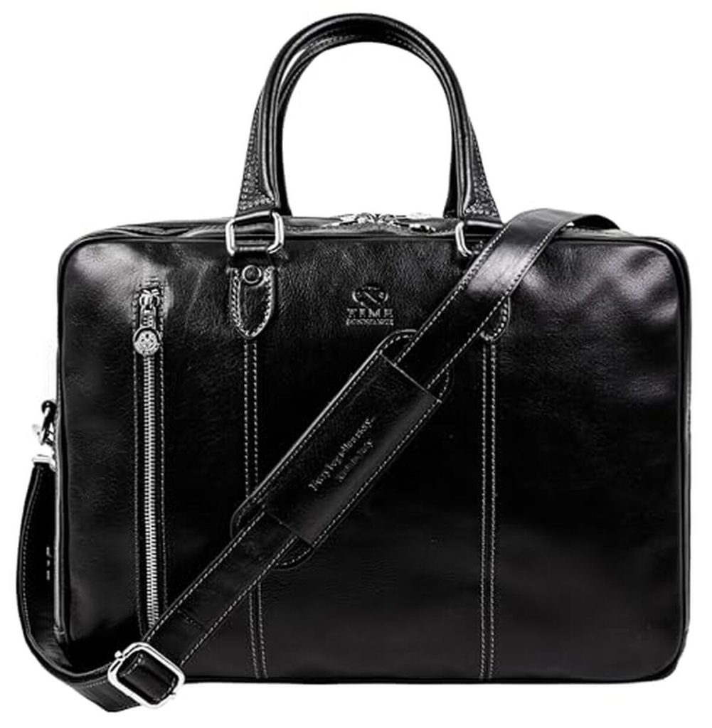 Test : sacoche en cuir Time Resistance pour ordinateur portable